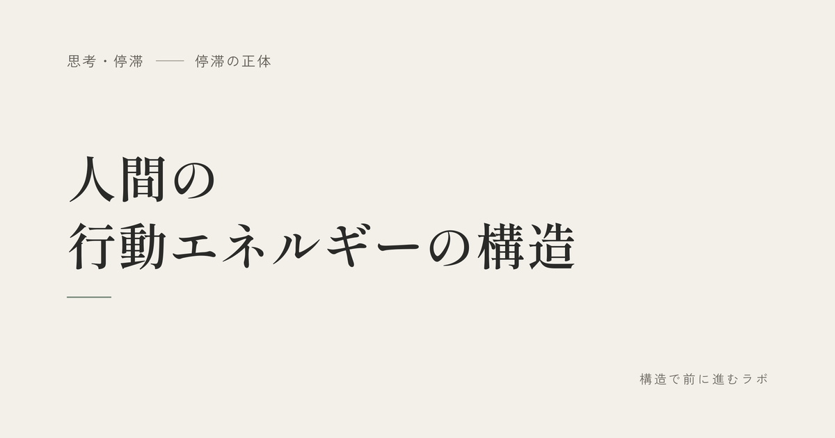 人間の行動エネルギーの構造